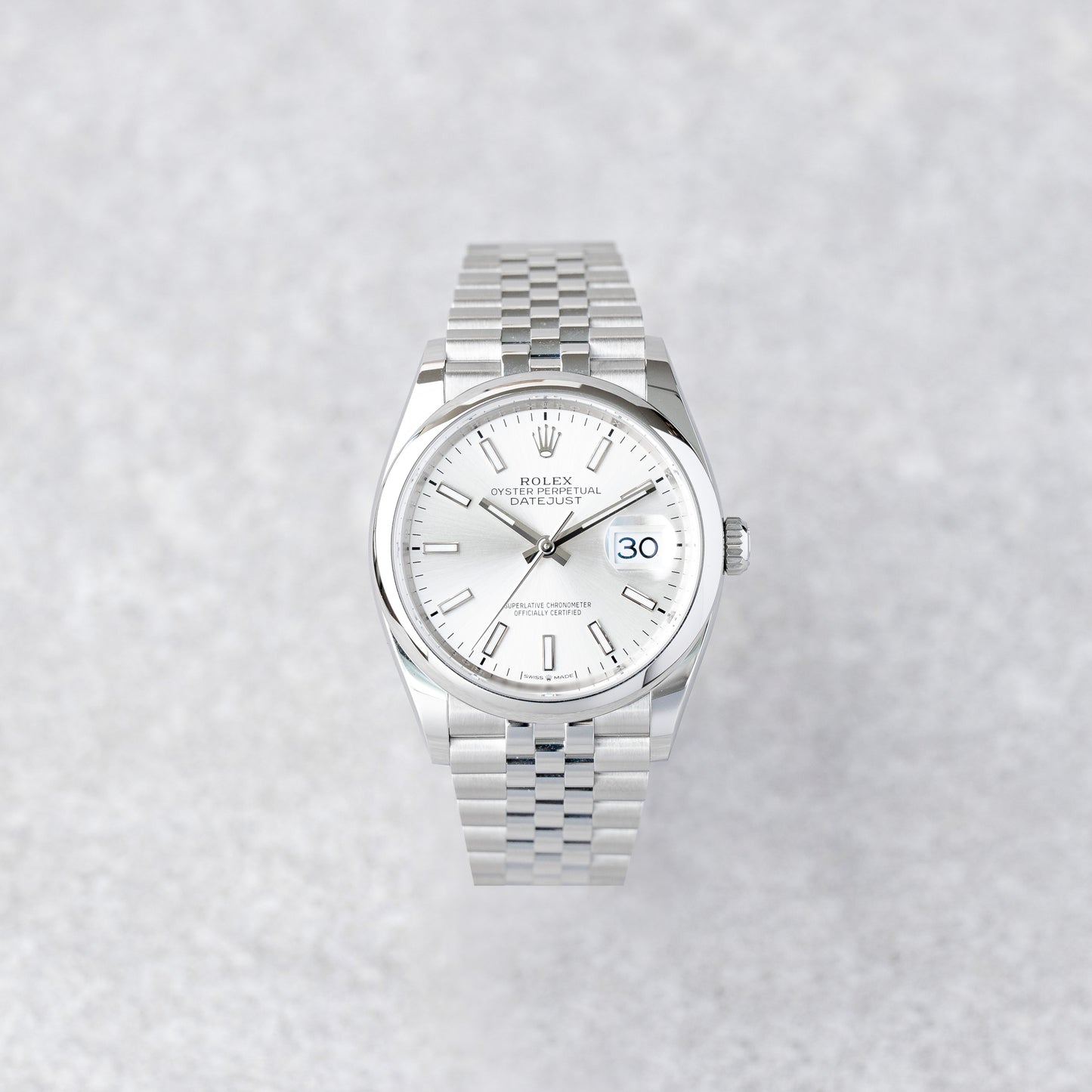 ROLEX DATEJUST 36 JUBILEU PRATEADO REF: 126200