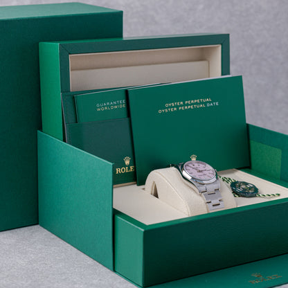 ROLEX OYSTER PERPETUAL 34 'ROSADO DOCE' REF: 124200