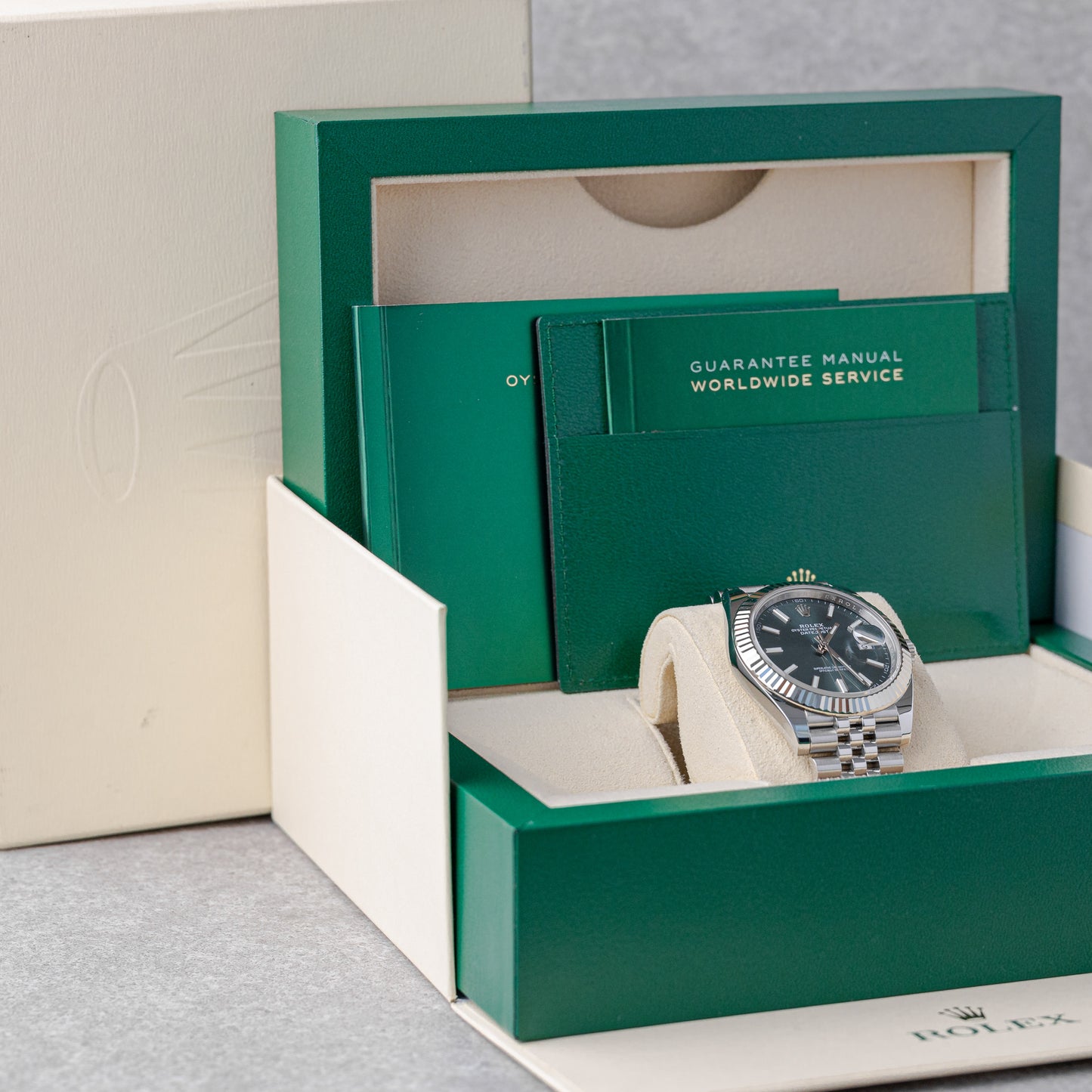 ROLEX DATEJUST 41 DIAL VERDE JUBILEE REF: 126334