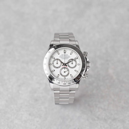 ROLEX DAYTONA "WHITE DIAL" SLIM HANDS REF: 116520 (2002)