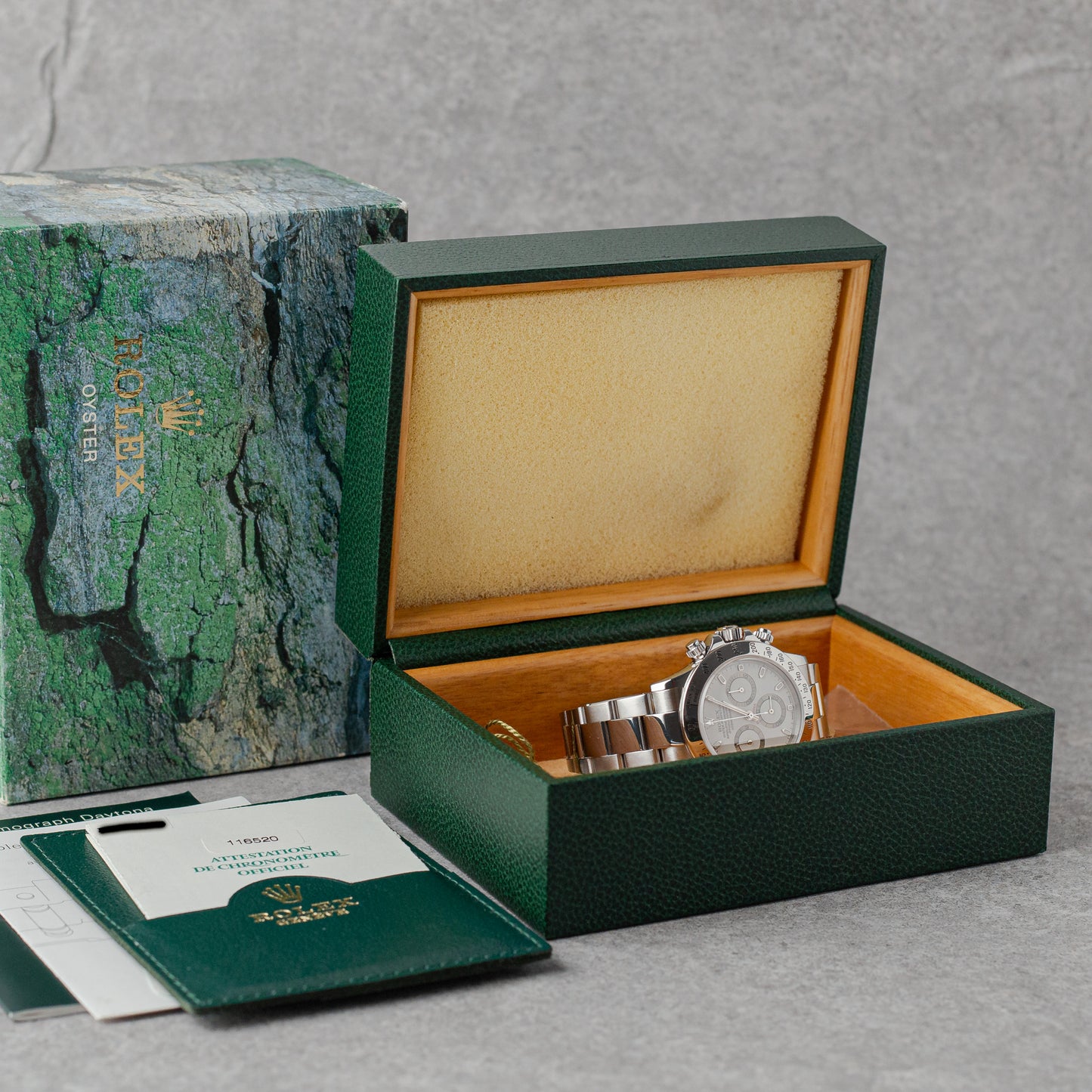 ROLEX DAYTONA "WHITE DIAL" SLIM HANDS REF: 116520 (2002)