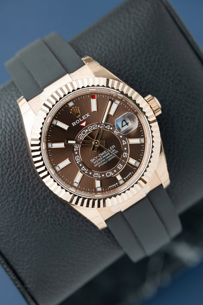 ROLEX SKY-DWELLER CHOCOLATE DIAL REF: 336235